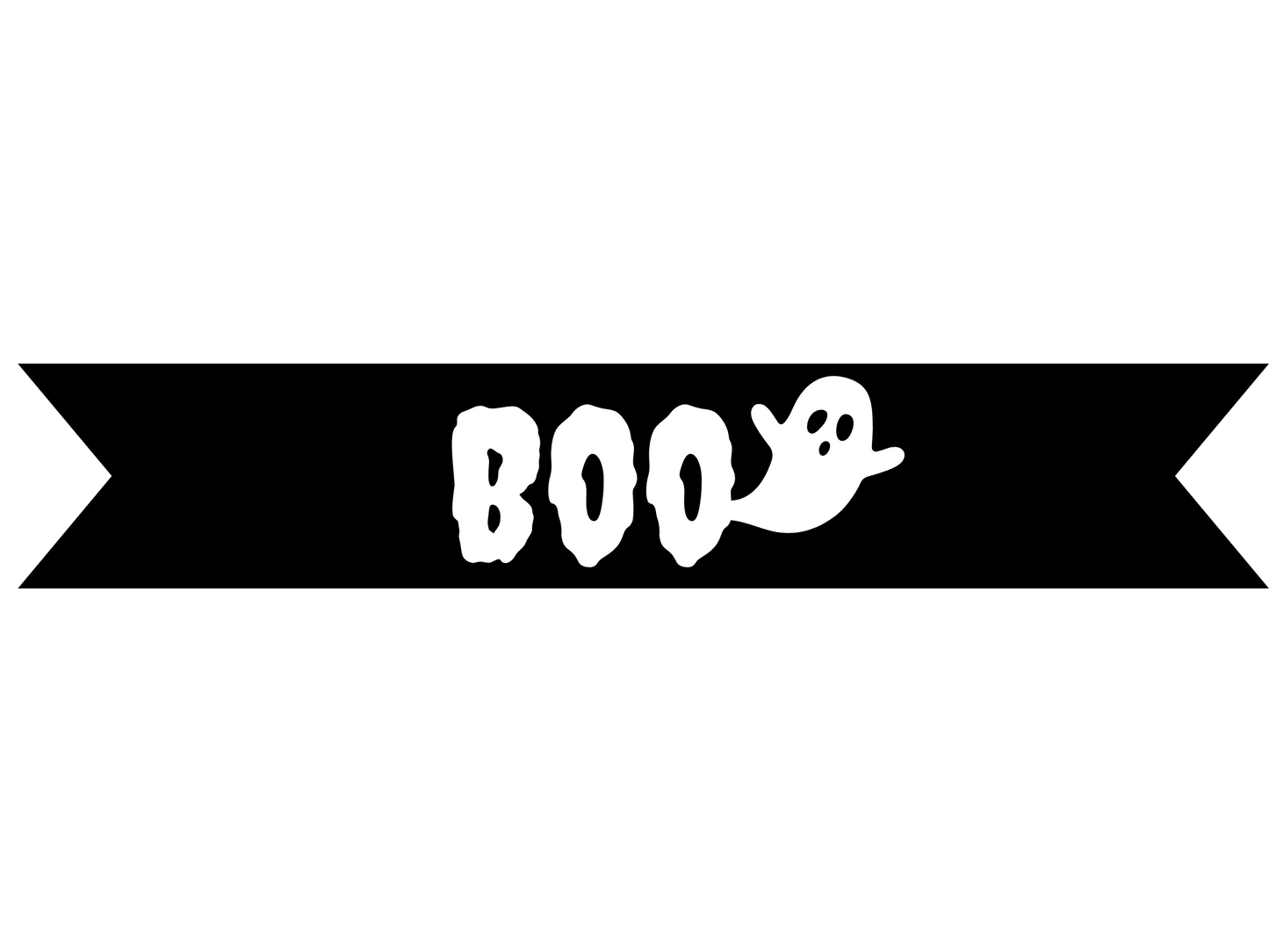 Boo Vinyl On Ribbon