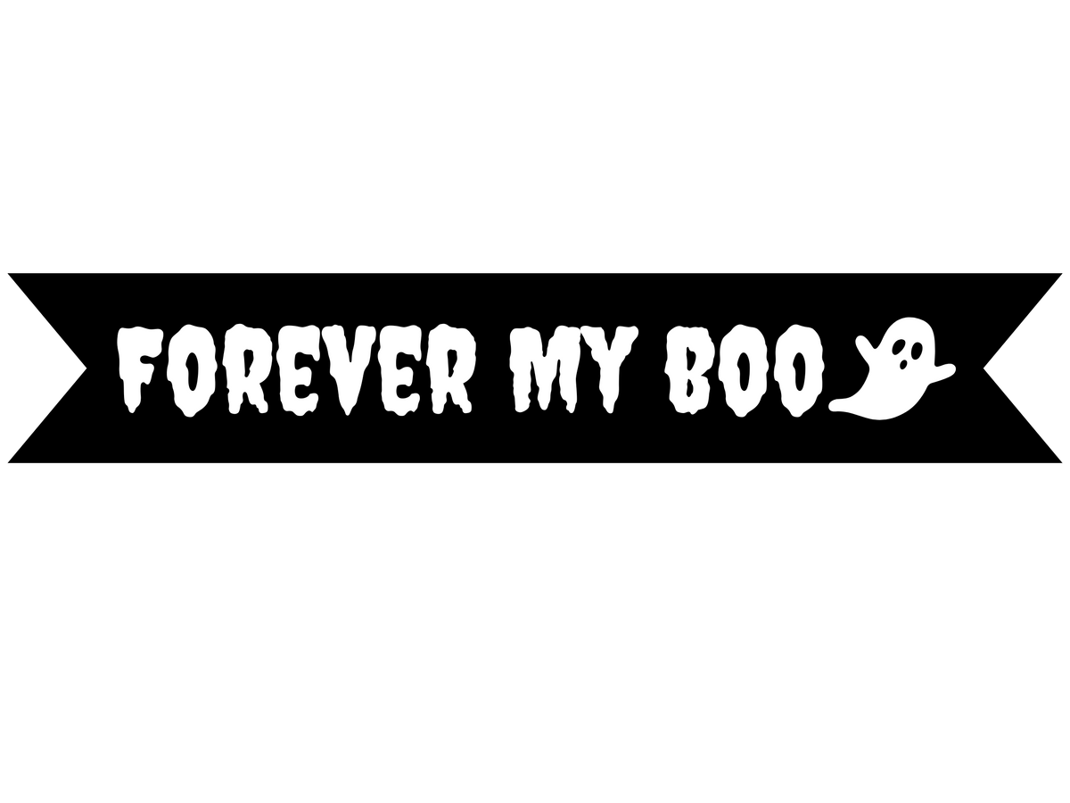 Forever My Boo Vinyl On Ribbon