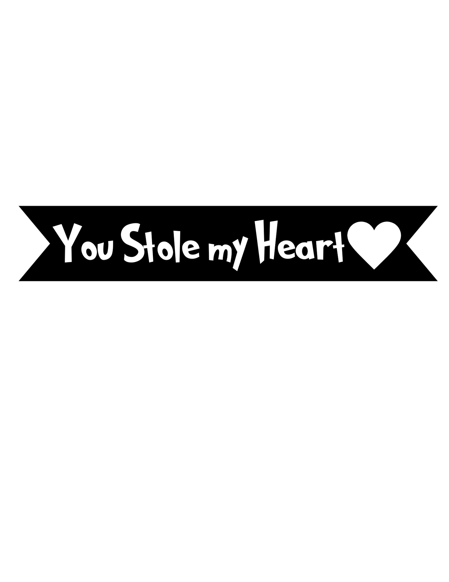You Stole My Heart Vinyl on Ribbon