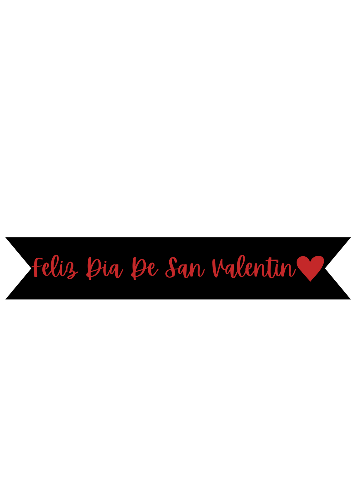 Feliz Dia De San Valentin Vinyl On Ribbon