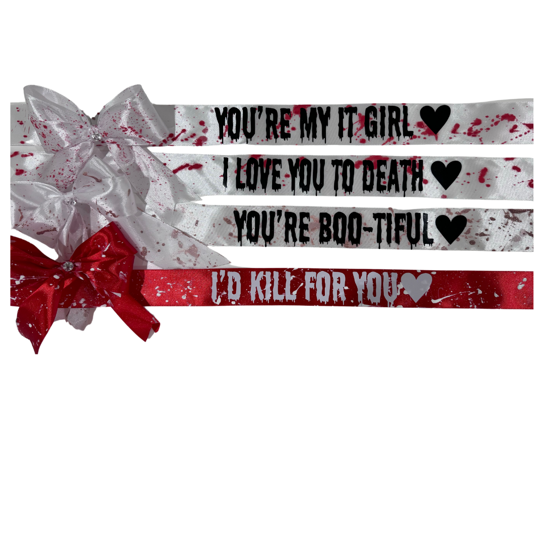 Blood Spatter Vinyls + Bow