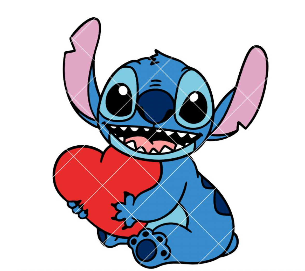 Stitch holding Heart