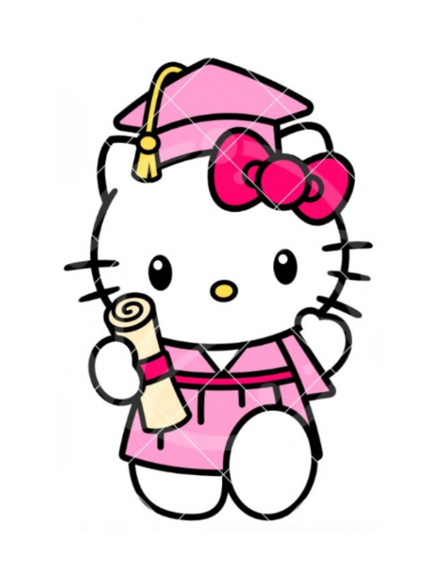Pink HK Grad Holding Diploma