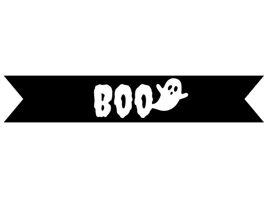Boo Vinyl On Ribbon