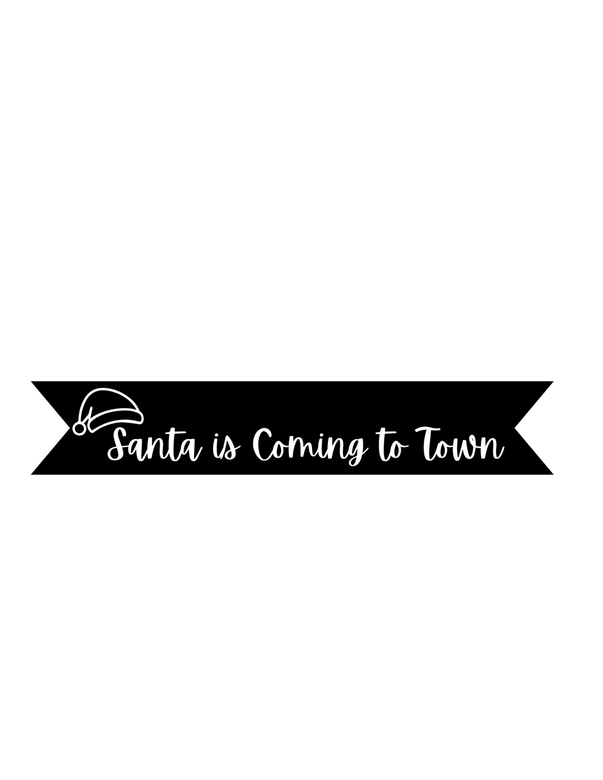 Santa Is Coming To Town Vinyl on Ribbon