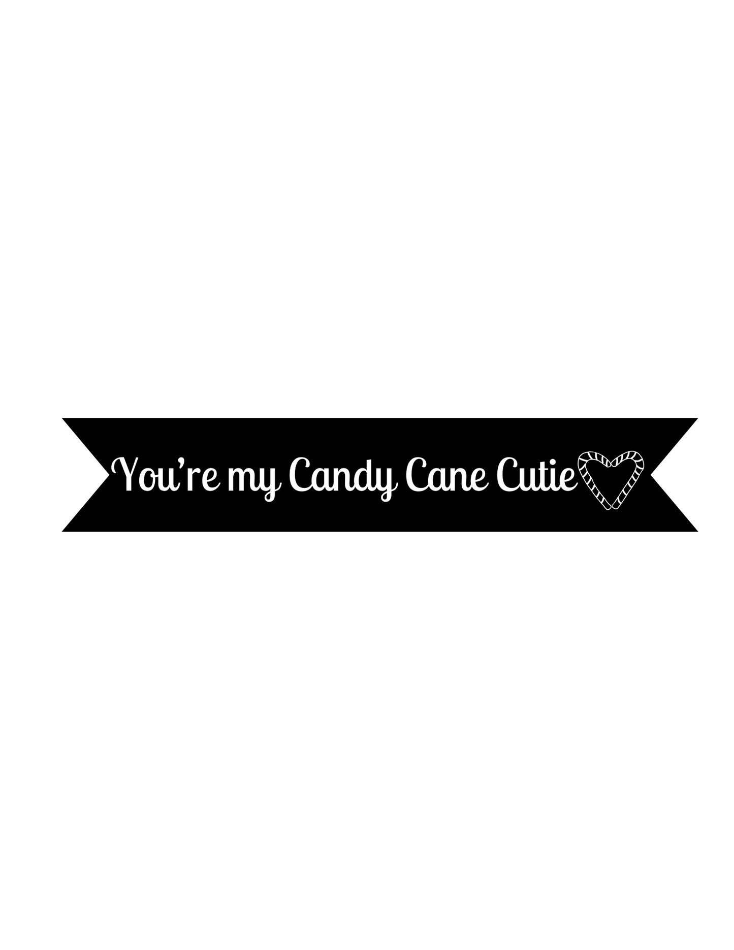 You're My Candy Cane Cutie Vinyl on Ribbon