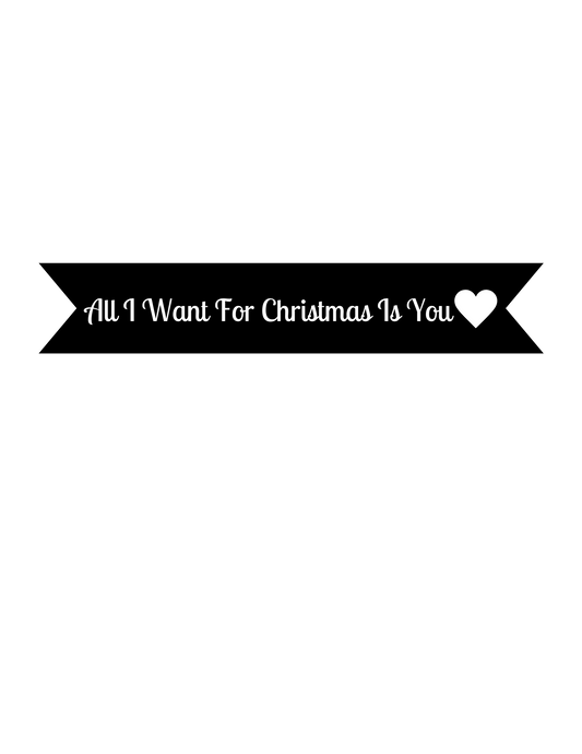 All I Want For Christmas Is You Vinyl on Ribbon