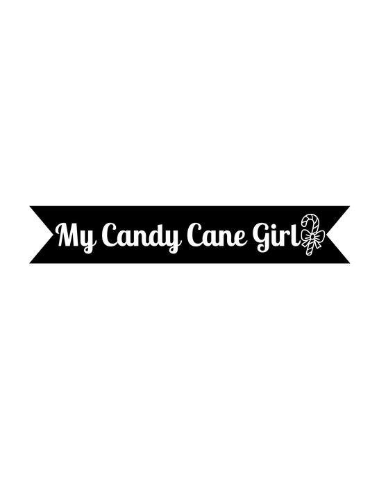 My Candy Cane Girl Vinyl On Ribbon