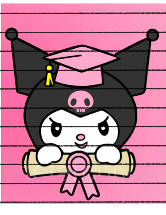 Pink Kuromi Holding Diploma