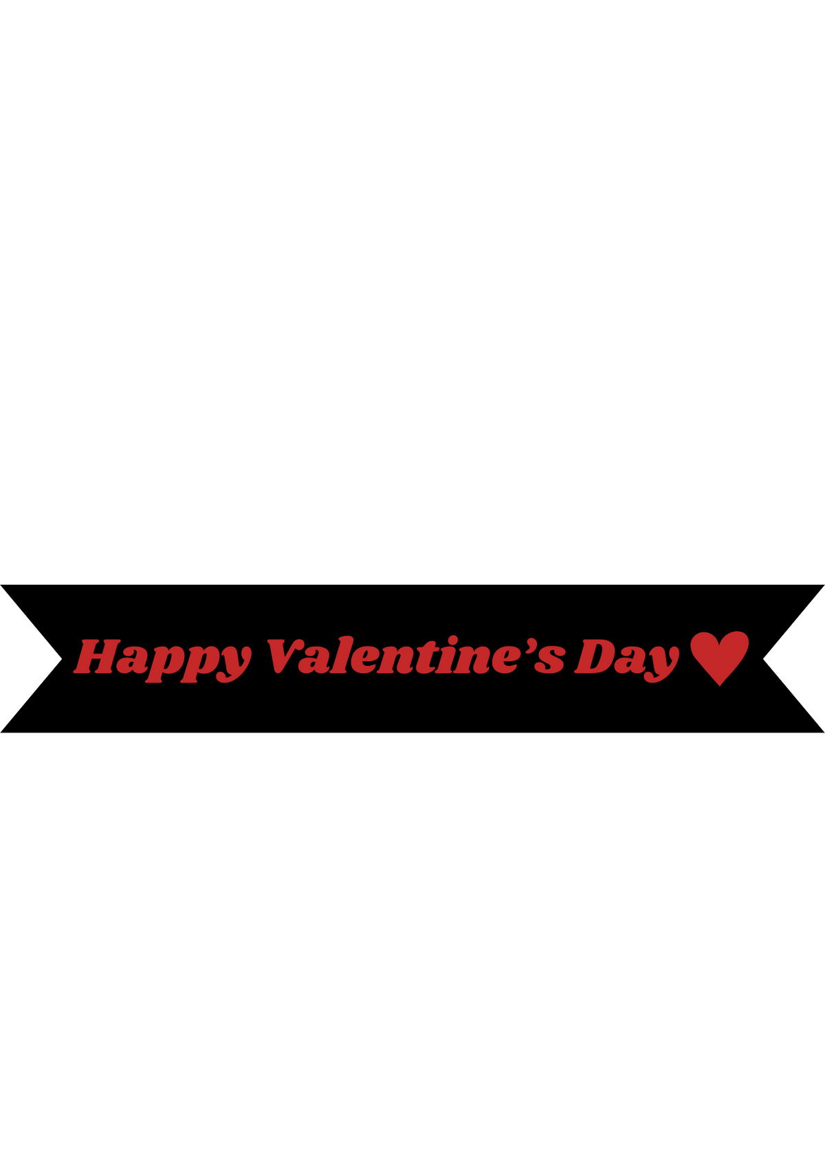 Happy Valentine's Day Vinyl On Ribbon