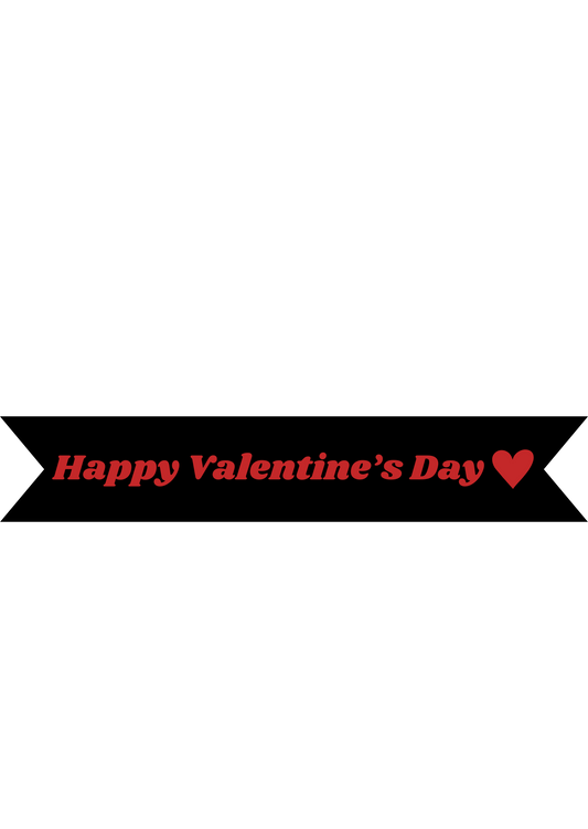 Happy Valentine's Day Vinyl On Ribbon