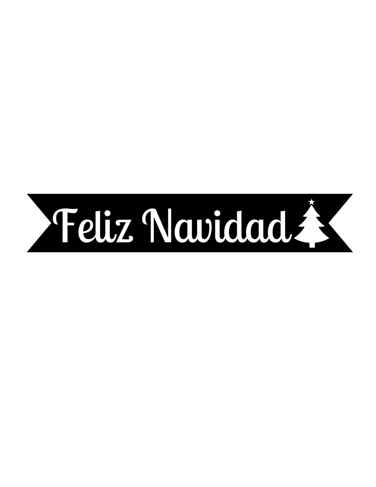 Feliz Navidad Vinyl on Ribbon