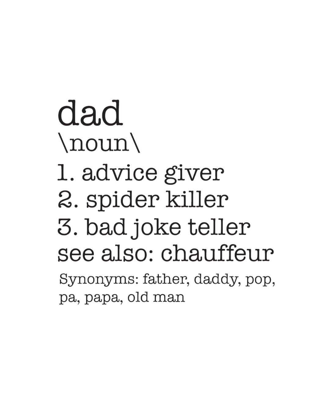 Dad Definition Topper