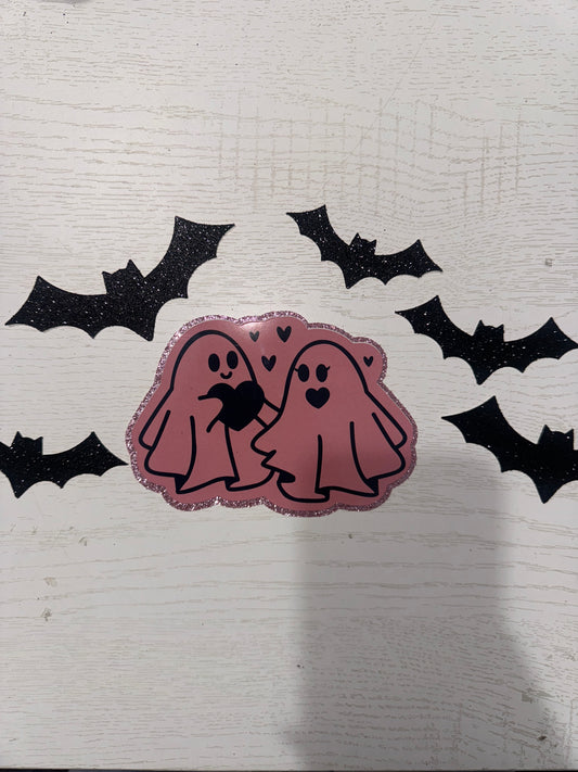 Ghost with Bats Set Pink