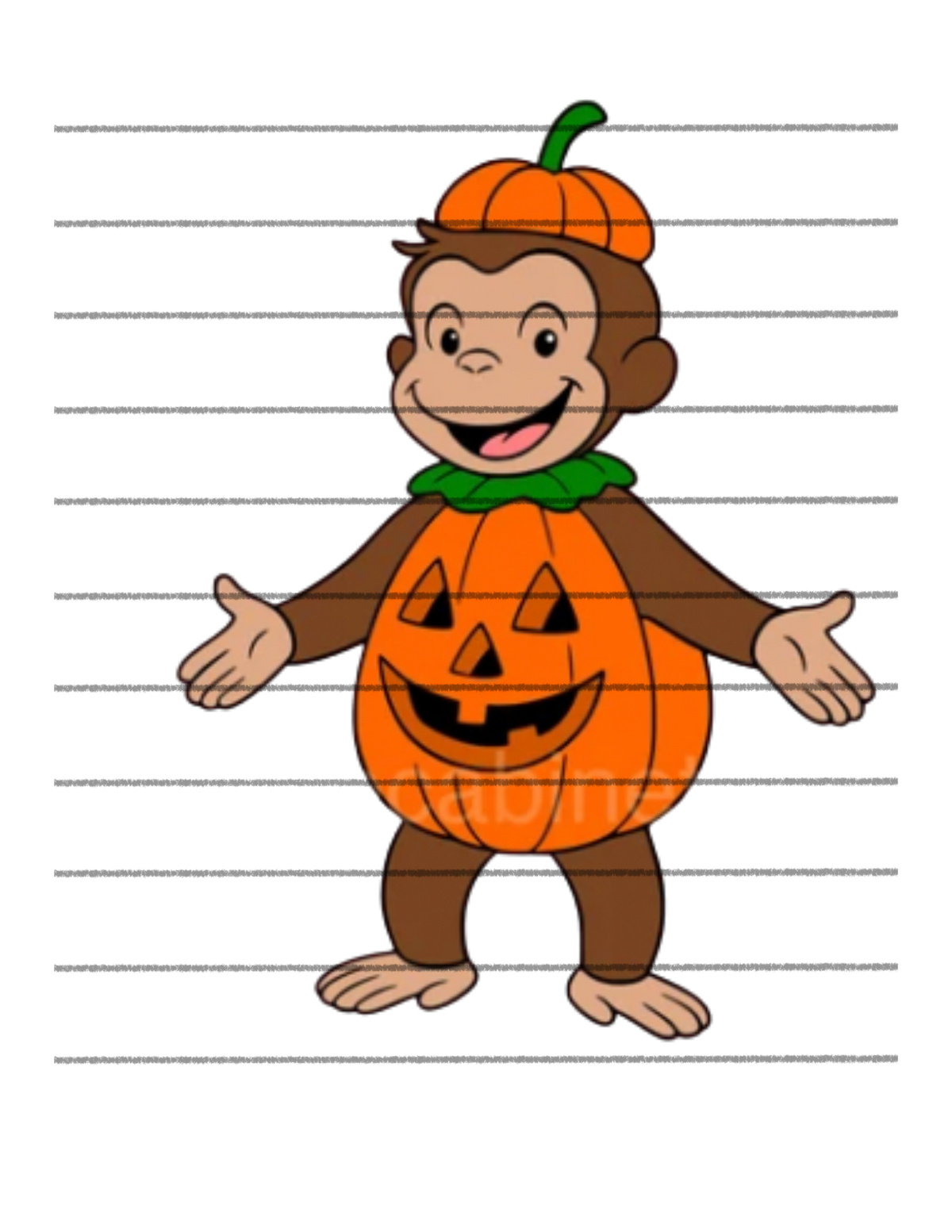 Pumpkin Curious George