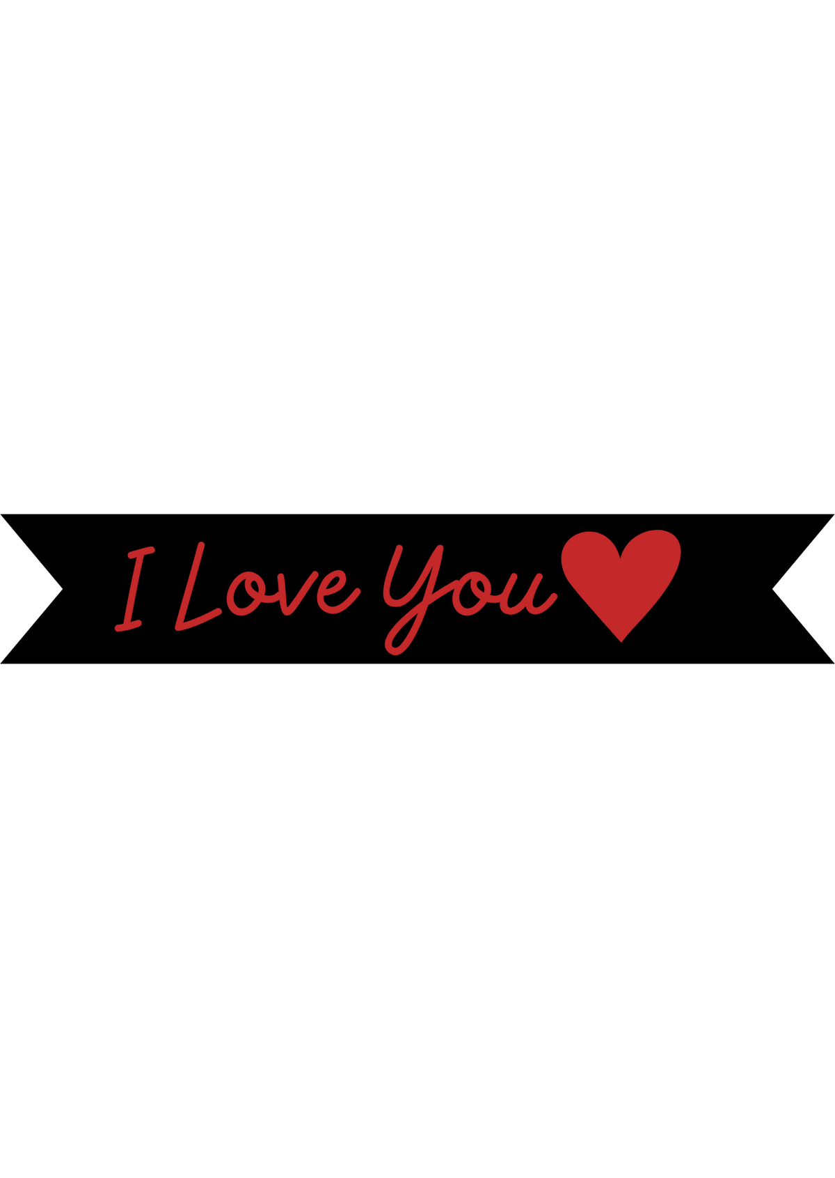 I Love You Vinyl on Ribbon