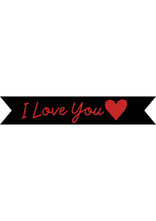 I Love You Vinyl on Ribbon