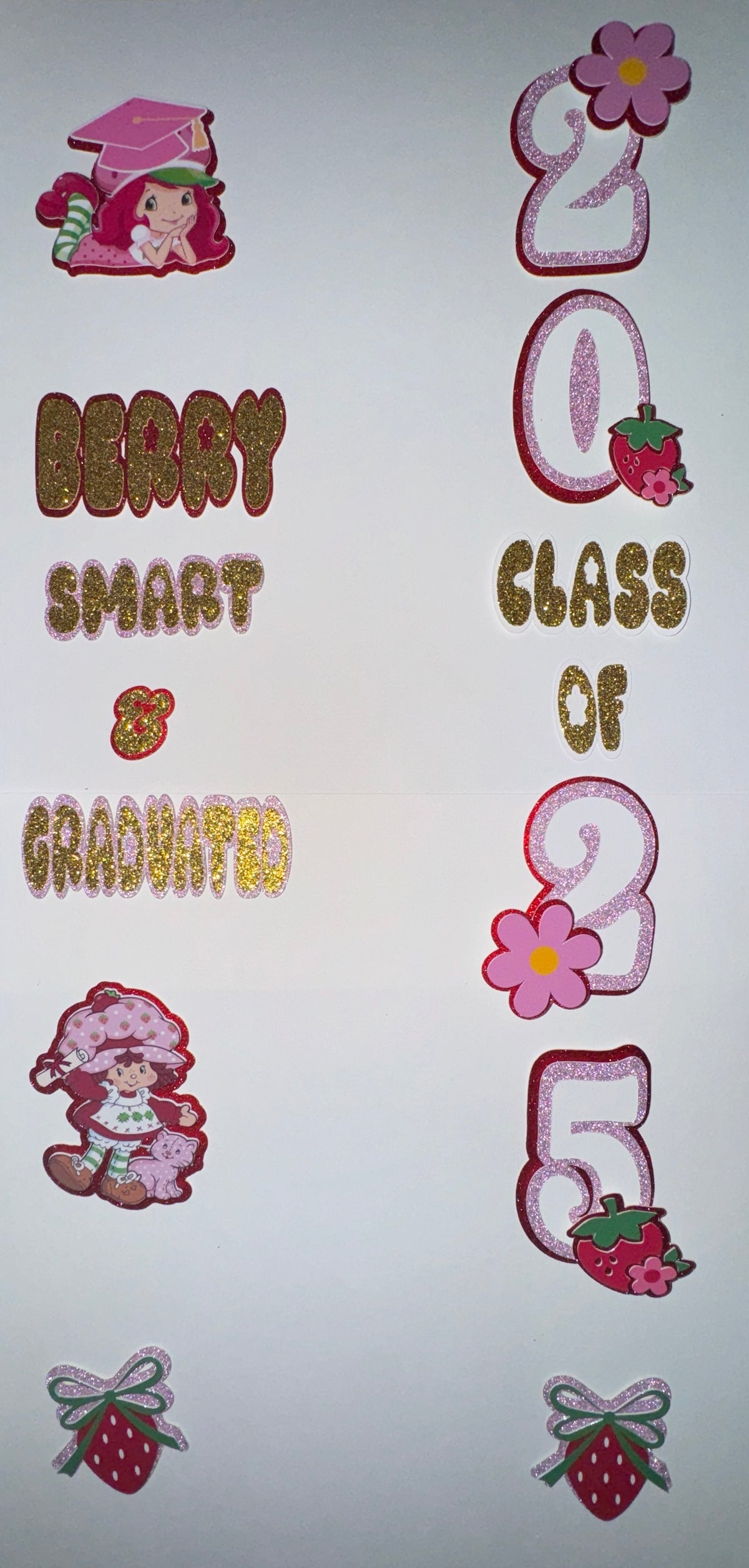 Strawberry Shortcake Grad Lei Topper Kit