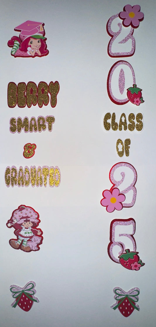 Strawberry Shortcake Grad Lei Topper Kit
