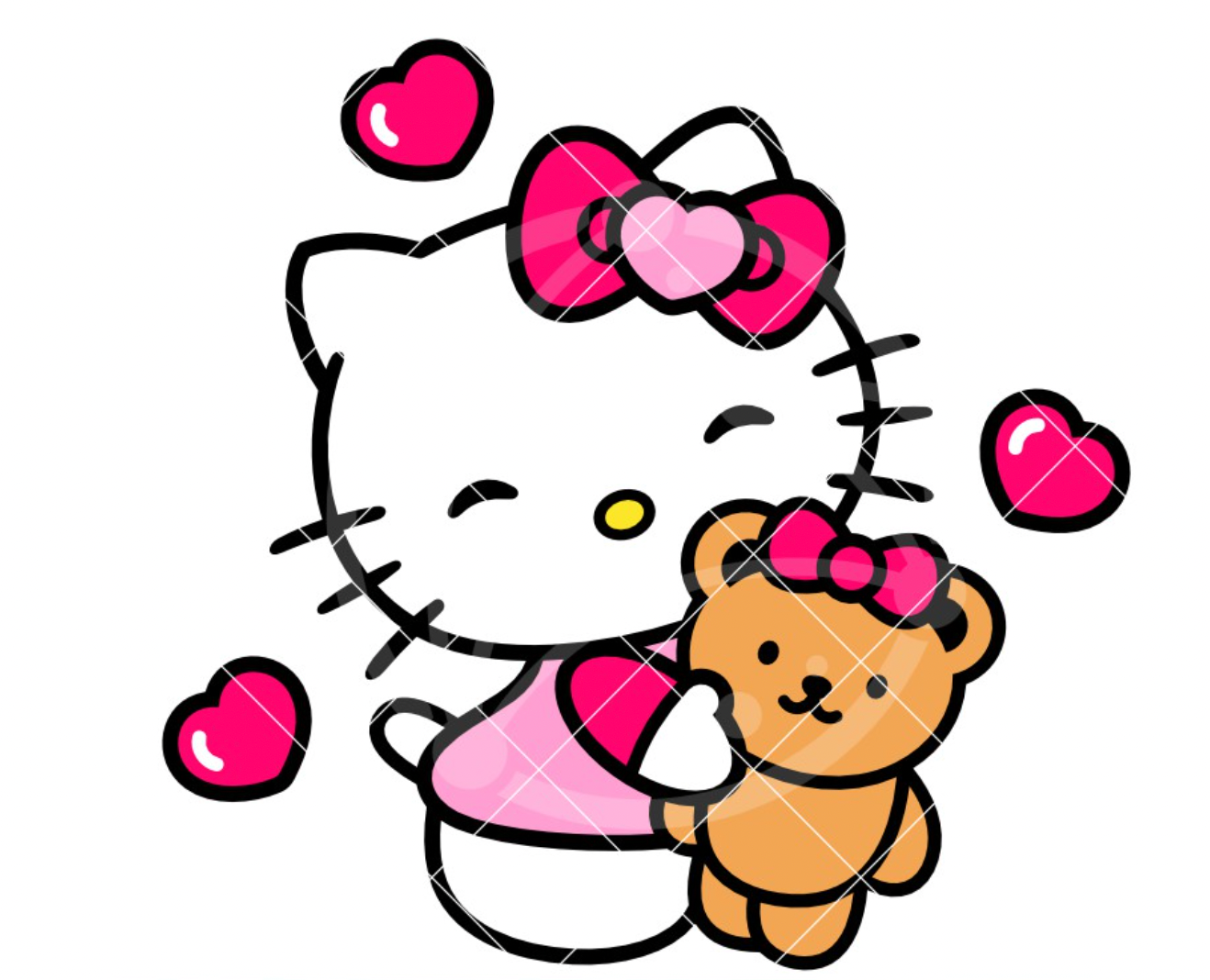 Hello Kitty Valentine Teddy Bear