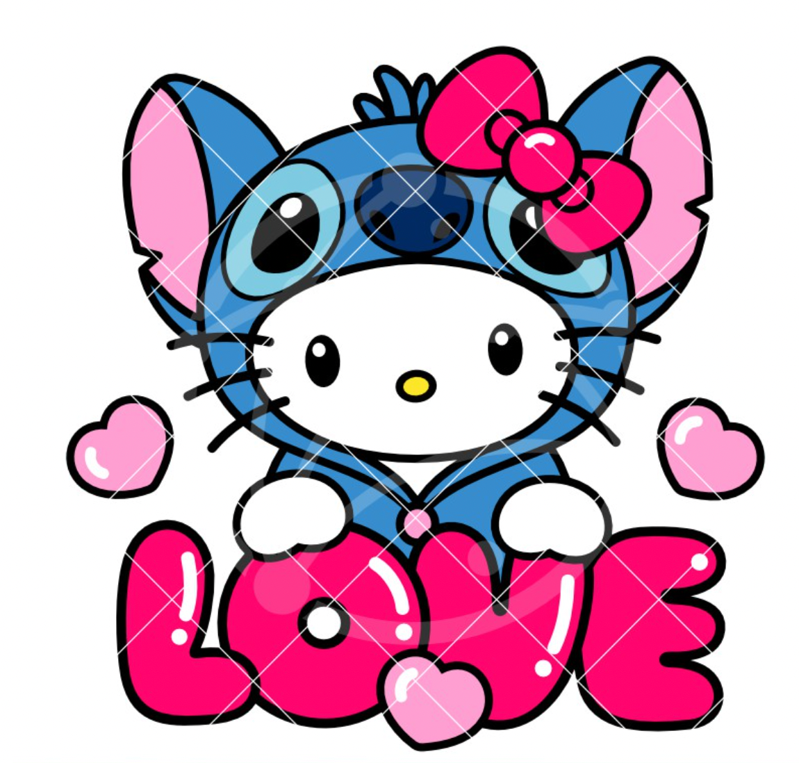 Love Stitch Hello Kitty