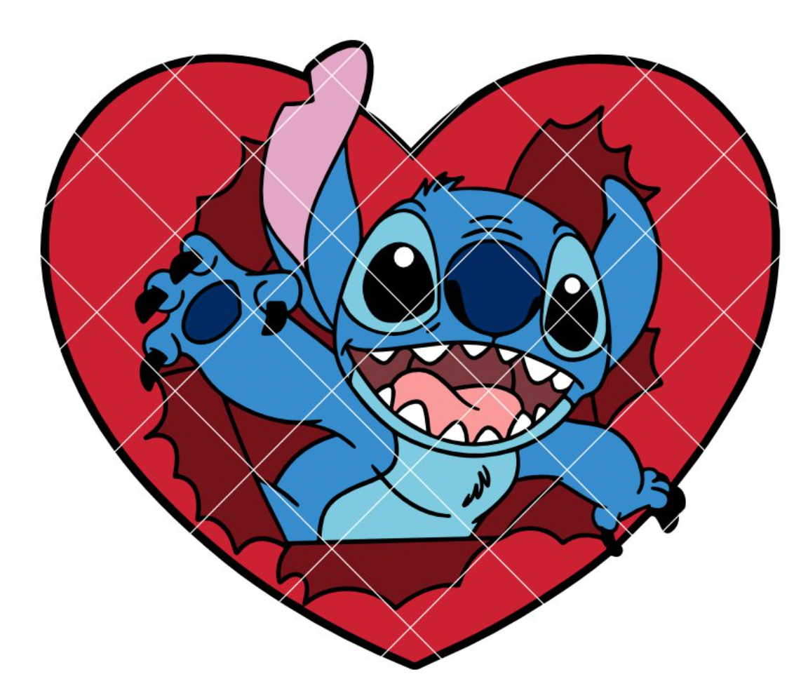 Stitch Valentine Heart