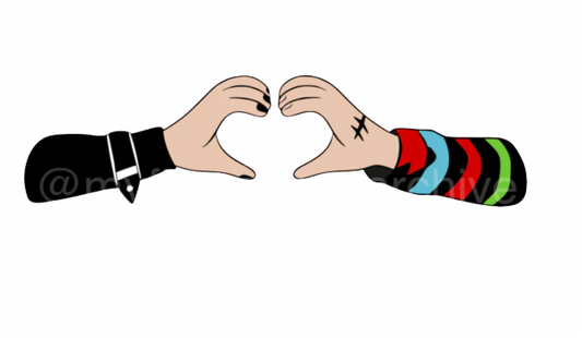 Chucky & Tiffany Heart Hands