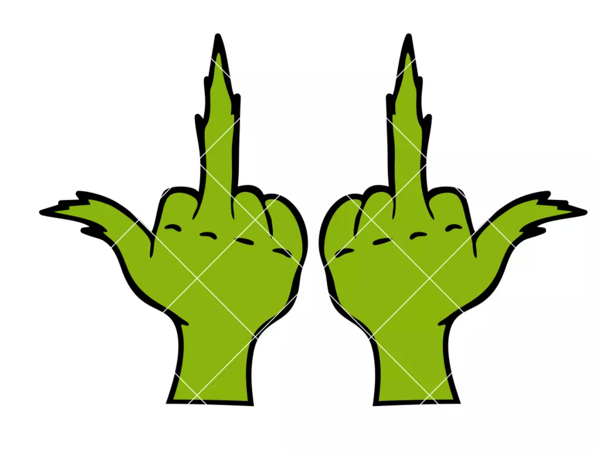 Grinch Middle Fingers