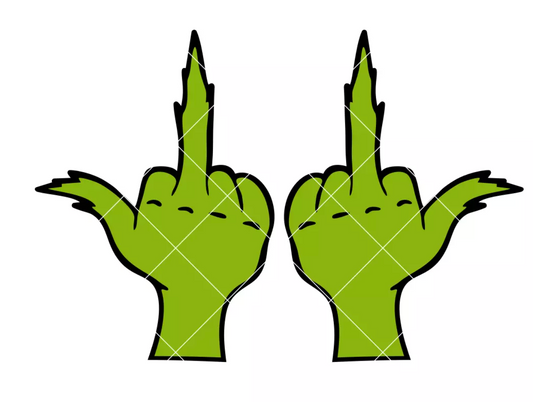 Grinch Middle Fingers