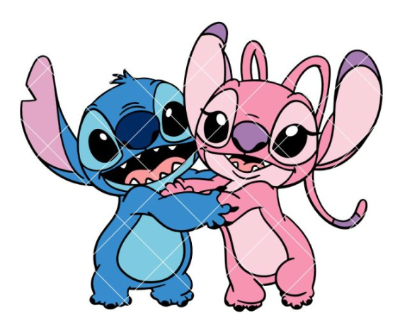 Stitch and Angel Hugs
