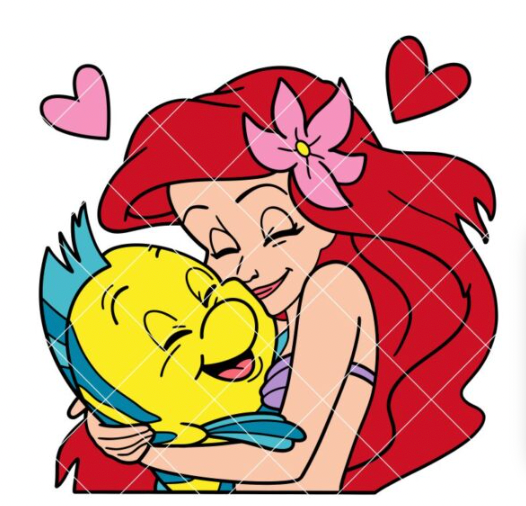 V-Day Ariel and Flounder