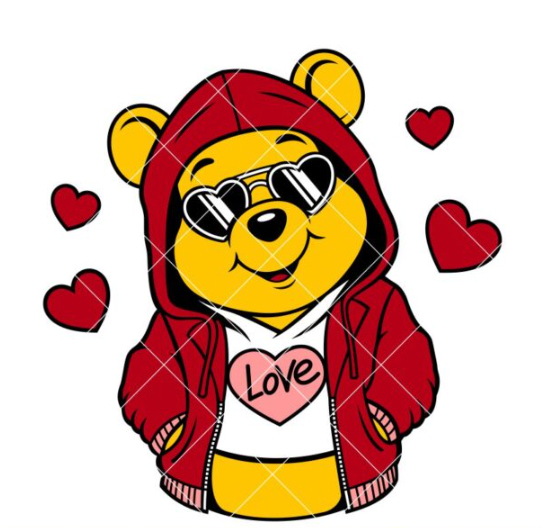 Love Heart Winnie The Pooh