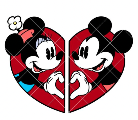 Vintage V-Day Mickey & Minnie